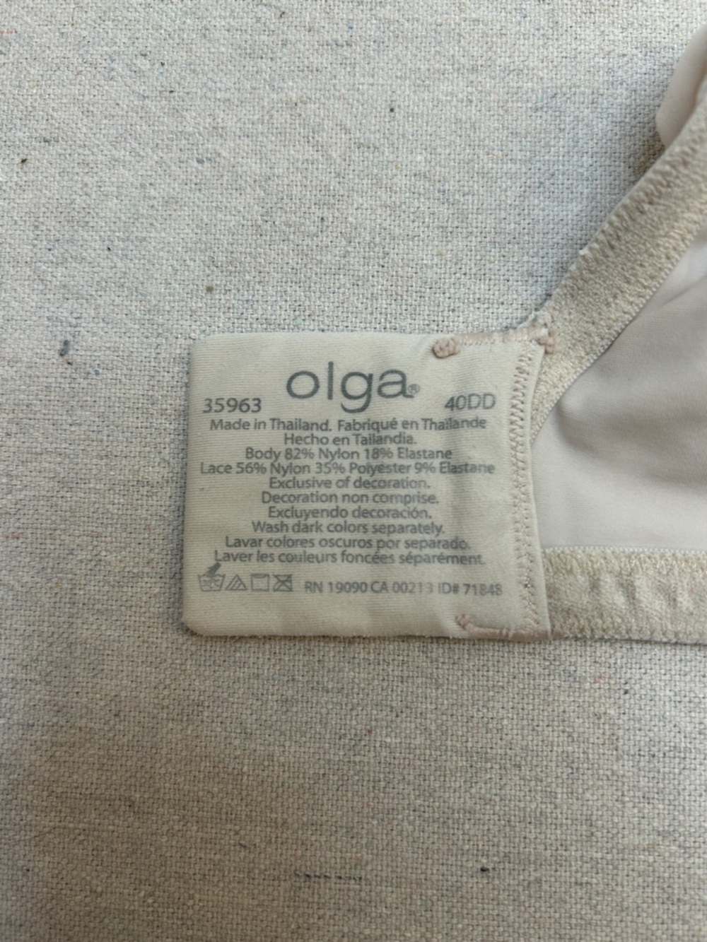 Olga Size 40DD/40E Rosewater Luxury Lift Minimizer Underwire Bra - Picture 8 of 9